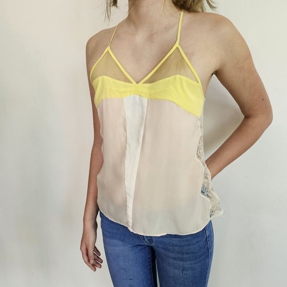 Sandro Paris Silk Lace Slip Camisole - Picture 3 of 15
